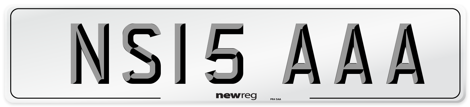NS15 AAA Number Plate from New Reg